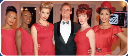  ??  ?? Chris Griffith Anglo American CEO with models in winning pieces