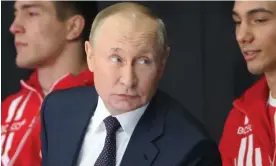  ?? Photograph: Getty ?? Vladimir Putin toured a new martial arts centre in Moscow on Saturday, later making a speech that convenient­ly ignored disastrous news from the frontline.