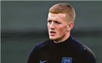  ?? Lee Smith/Reuters ?? O goleiro inglês Pickford durante treinament­o