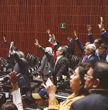  ?? LAURA LOVERA ?? Sesión en
la Cámara de Diputados