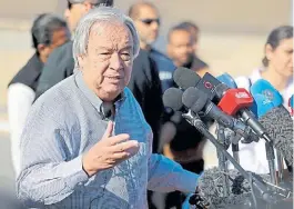  ?? REUTERS ?? Posición. El jefe de la ONU, el portugués António Guterres.