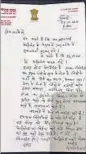  ??  ?? A copy of the letter written by Ramgopal in which he had expressed support for Akhilesh