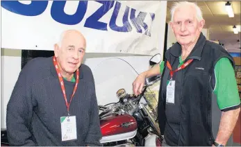  ??  ?? STALWARTS: Alf Knight (left) and John Bradley, founding members of the Woodville Lions Club, helped celebrate the 50th year of the club’s charter.