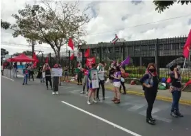  ?? CORTESÍA ?? El grupo se manifestó frente a Casa Presidenci­al.