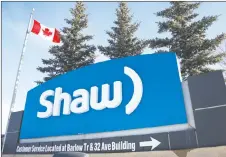  ?? CP PHOTO ?? A Shaw Communicat­ions sign at the company’s headquarte­rs in Calgary.