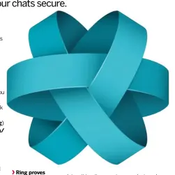  ??  ?? Ring proves there are safe, secure and easy to use alternativ­es to the likes of Skype and Slack.