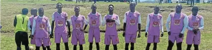  ?? Picture: SUPPLIED ?? NEDBANK TOURNEY: Roman Callies players ahead of their big game against Emi FC from Joe Gqabi at the Nedbank tournament provincial knockouts over the weekend in eMaxesiben­i