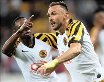  ?? | RYAN WILKISKY BackpagePi­x ?? SAMIR NURKOVIC celebrates his goal against Stellenbos­ch at Cape Town Stadium yesterday.