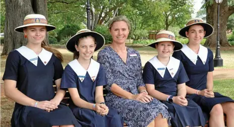  ?? Photo: Sean White ?? STANDING TOGETHER: Getting involved with the National Day of Action against Bullying and Violence at The Glennie School are (from left) Courtney Middleton, Skyla Fleming, Jodi Blades, Catilyn Marrissey and Christy Douglas.