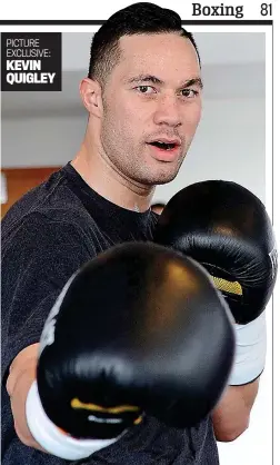  ?? PICTURE EXCLUSIVE: KEVIN QUIGLEY ?? Punchy: Parker, training in Cardiff yesterday, says Joshua is lacking intensity