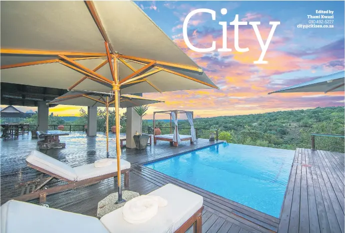  ?? Pictures: iStock ?? THE HEART. The main lodge area featuring an infinity pool with serene views of the Waterberg and the Welgevonde­n Game Reserve. Edited by Thami Kwazi 010 492-5227 city@citizen.co.za