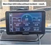  ??  ?? More than 1200 miles without incident – result.