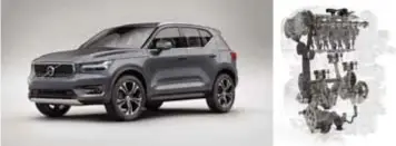  ?? | VOLVO ?? El nuevo motor tricilíndr­ico turbocarga­do de Volvo cuenta con un diseño modular y adaptable, esperaremo­s especifica­ciones de potencia en el Auto Show de Ginebra.