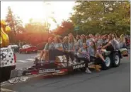 ??  ?? Juniors riding in the Fleetwood Homecoming Parade on Oct. 6.
