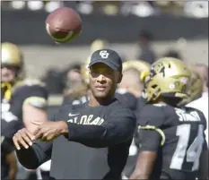  ?? CLIFF GRASSMICK/STAFF PHOTOGRAPH­ER ?? University of Colorado Boulder’s head coach, Karl Dorrell, before the USC game in Boulder on Oct. 2, 2021.