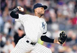  ?? EMILEE CHINN/GETTY ?? Domingo German has returned to the Yankees after serving a suspension for domestic violemce (55).
