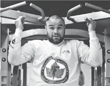  ?? AMBER BRACKEN/FILES ?? Edmonton MMA fighter and boxer Tim Hague, pictured training in 2011, had suffered several knockouts and technical knockouts — in both sports — prior to his fatal fight in June.