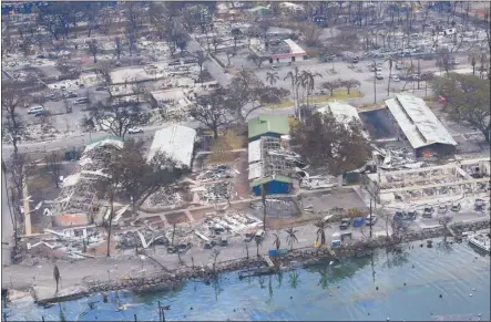  ?? ?? Kamehameha III Elementary School is reduced to ash and ruins in this photo taken Aug. 10, 2023, two days after the windblown wildfire that decimated Lahaina.