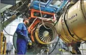 ?? ?? An aircraft engine is tested at Honeywell Aerospace in Phoenix, Arizona.
