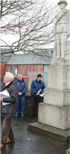  ??  ?? Fintan Malone at the memorial