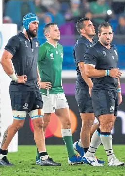  ??  ?? Scotland lost 27-3 to Ireland in their World Cup opener.