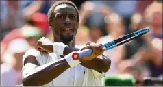  ??  ?? Monfils pour la première fois en de finale à Wimbledon.