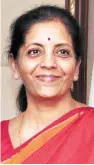  ??  ?? Commerce and Industry Minister Nirmala Sitharaman said the issue should be made part of the official agenda only after unanimity