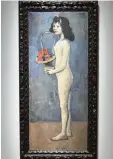  ?? Fotos: afp ?? Einige der Schwergewi­chte: Picassos „Fillette“(links), die „Odalisque“von Matisse (rechts oben) und „Nymphéas en fleur“von Claude Monet.