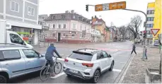  ?? FOTO: MATTHIAS BECKER ?? Kritik gibt es unter anderem an der Verkehrssi­tuation in der Kemptener Salzstraße.