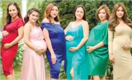  ??  ?? ■ MGA MABDOS. Mga celebrity nga mabdos karon. (L-R) Nikka Martinez, Camille Prats, Charisse Tinio, LJ Alapag, Jeck Maierhofer, ug Bangs Garcia.