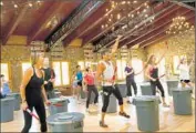  ?? Rancho L a Puer t a ?? FEEL THE BEAT at the cardio drumming class Rancho La Puerta, just across the border in Baja.