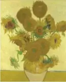  ?? FOTO REUTERS ?? De zonnebloem­en van van Gogh zullen verkleuren.