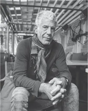  ?? ERNEST DOROSZUK / POSTMEDIA NEWS ?? Anthony Bourdain committed suicide while in France for his series Parts Unknown.