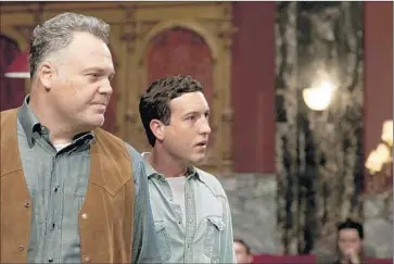  ?? Vinod Chopra Films ?? IN “BROKEN HORSES,” Vincent D’Onofrio, left, is a malevolent yet fatherly influence on Chris Marquette.