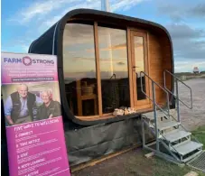  ?? ?? Stuart spotted the Sauna Cube at the Highland Show