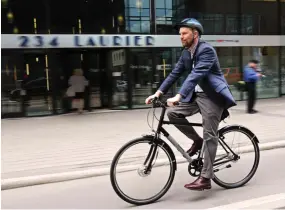  ?? SUPPLIED ?? Pedal Easy’s electric bikes allow commuters to relieve gas pains… and parking woes!