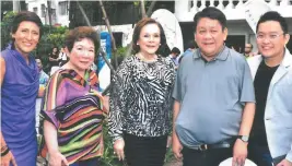  ??  ?? GUESTS. Amale Jopson, Margot Larrañaga, Myra Gonzalez, Cebu City Mayor Tomas Osmeña and eventologi­st Kingsley Benedict Medalla.