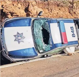  ??  ?? el lunes fueron emboscados 5 policías estatales en Madera