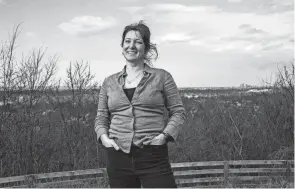  ?? MATT STONE/COURIER JOURNAL ?? Liz Mortenson Winlock, seen Feb. 15, is the director of natural areas for the Olmsted Parks Conservanc­y. She’s led many initiative­s, such as goat grazing at Iroquois Park and the recent prescribed burn, which will help temper invasive vegetation.