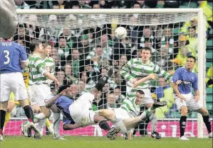  ??  ?? SCREAMER UGO Ehiogu fires home scissor-kick cracker for winner against Hoops in 2007