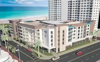  ?? NEW URBAN COMMUNITIE­S/COURTESY ?? An artist’s illustrati­on of Pompano Beach Fishing Village includes a hotel.