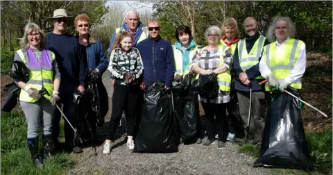  ??  ?? Members of Wexford Tidy Towns on a Saturday morning clean-up in the Rocks area.