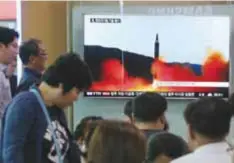  ?? |AP ?? El lanzamient­o se produjo una semana después de que Corea del Norte probara con éxito un nuevo misil de medio alcance.