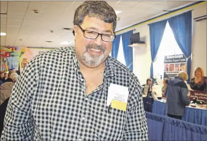  ?? ELIZABETH PATTERSON/CAPE BRETON POST ?? Alan Nathanson is all smiles as he watches people take part in this year’s 50-plus Expo held Saturday at the Whitney Pier legion.