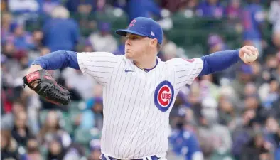  ?? NAM Y. HUH/AP ?? Cubs starting pitcher Justin Steele allowed no runs and four hits, struck out five and walked one in five innings.