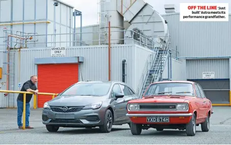  ??  ?? OFF THE LINE ‘Just built’ Astra meets its performanc­e grandfathe­r.