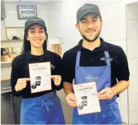  ??  ?? ●●Brother and sister, Pedro and Christina Demetriou, at local chippy Whittakers