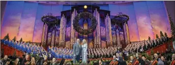  ?? PBS ?? Richard Thomas and Kelli O’Hara with The Tabernacle Choir.