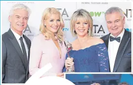  ??  ?? Eamonn with Phillip, Holly and wife Ruth as This Morning is named best live magazine at National TV Awards. Below, Ruth on Strictly.