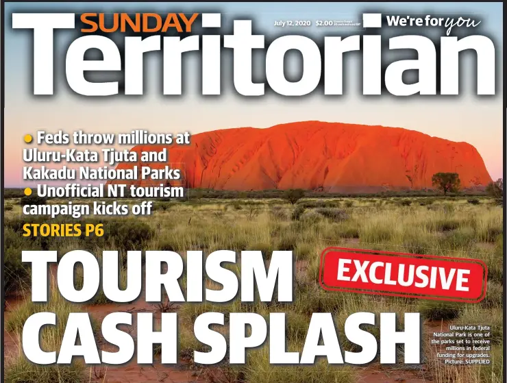  ?? Picture: SUPPLIED ?? Uluru-Kata Tjuta National Park is one of the parks set to receive millions in federal funding for upgrades.